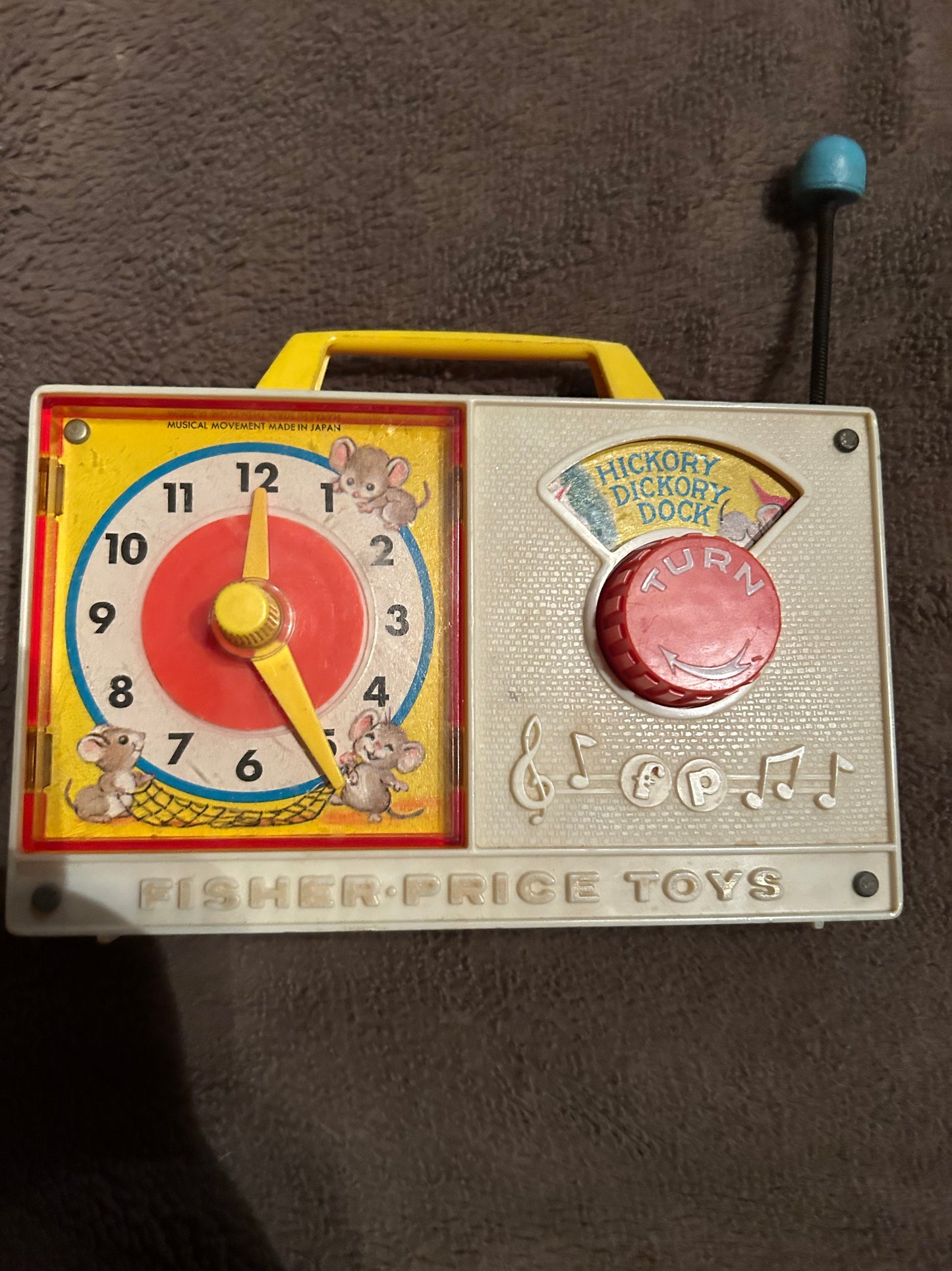 1970’s fisher price hickory, Dickory, doc mouse toy